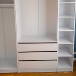 Гардеробна шафа з 3 шухлядами Білий Німфея Альба ПГ-1 60x50x210 см